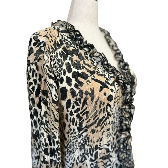 Women's Animal Print Two-Piece Skirt Set Plus Size 24/22 W Party Wedding Guest - Picture 1 of 11